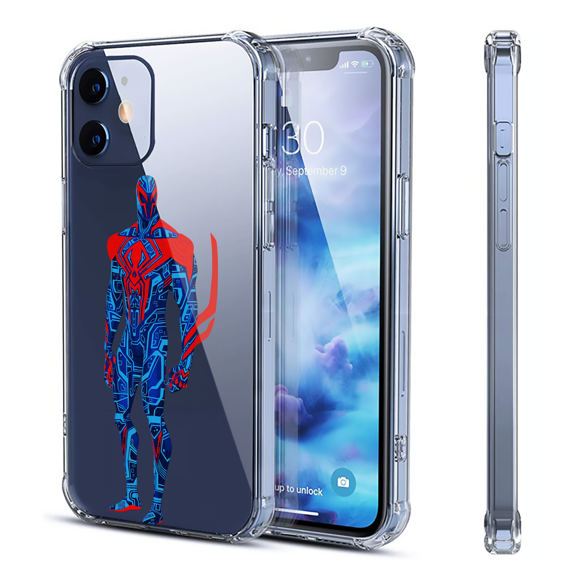 （画像用） Spider Man スパイダーマン 【iPhone 12シリーズ対応】透明スマホケース（クリアソフトケース）